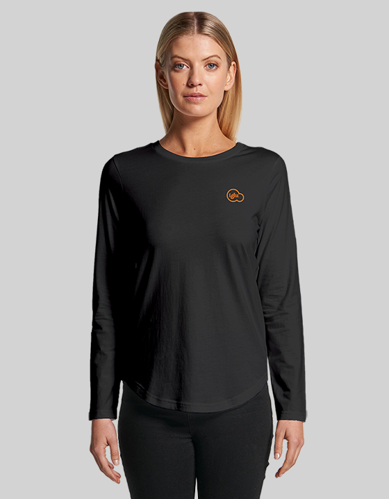 Womens Long Sleeve Tee - Black