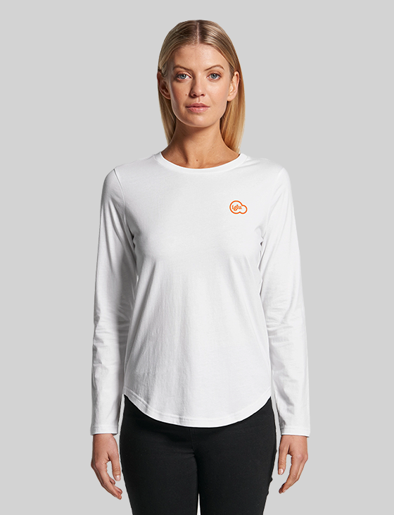 Womens Long Sleeve Tee - White